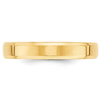 10k Yellow Gold 4mm Beveled Edge Comfort Fit Wedding Band