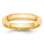 10k Yellow Gold 4mm Beveled Edge Comfort Fit Wedding Band