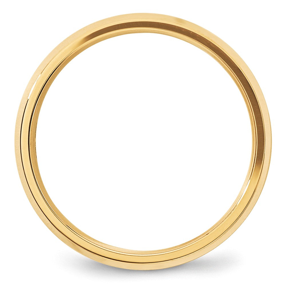 10k Yellow Gold 5mm Beveled Edge Comfort Fit Wedding Band
