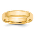 10k Yellow Gold 5mm Beveled Edge Comfort Fit Wedding Band