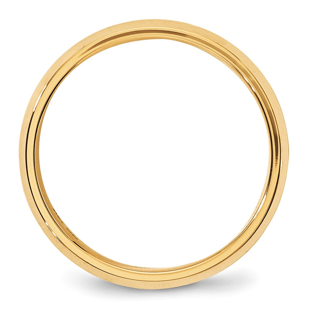 10k Yellow Gold 6mm Beveled Edge Comfort Fit Wedding Band
