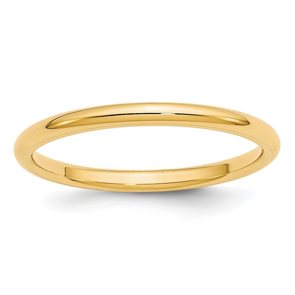 10k Yellow Gold 2mm Standard Weight Comfort Fit Wedding Band
