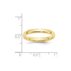 10k Yellow Gold 3mm Standard Weight Comfort Fit Wedding Band