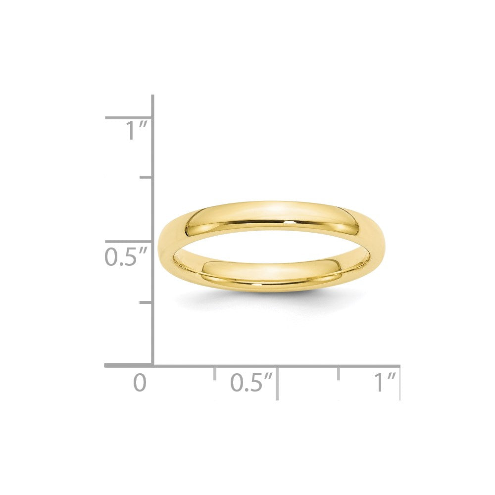 10k Yellow Gold 3mm Standard Weight Comfort Fit Wedding Band