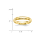 10k Yellow Gold 4mm Standard Weight Comfort Fit Wedding Band