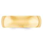 10k Yellow Gold 7mm Standard Weight Comfort Fit Wedding Band