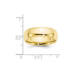 10k Yellow Gold 7mm Standard Weight Comfort Fit Wedding Band