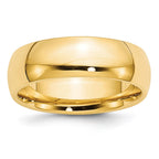10k Yellow Gold 7mm Standard Weight Comfort Fit Wedding Band