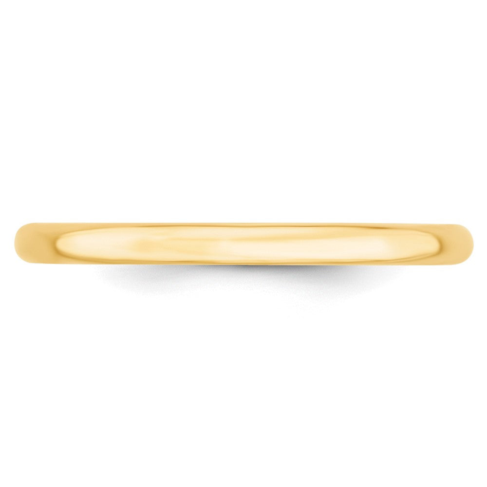 10k Yellow Gold 2mm Lightweight Comfort Fit Wedding Band