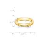 10k Yellow Gold 4mm Lightweight Comfort Fit Wedding Band