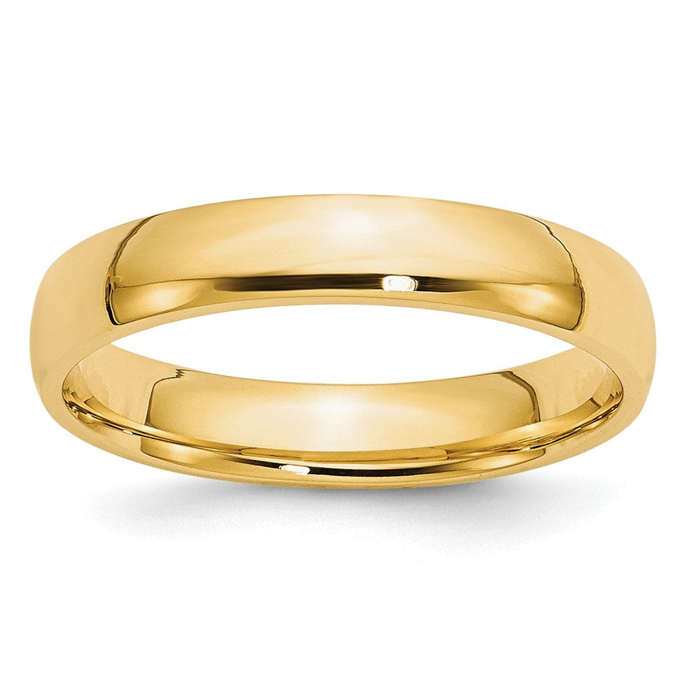 10k Yellow Gold 4mm Lightweight Comfort Fit Wedding Band