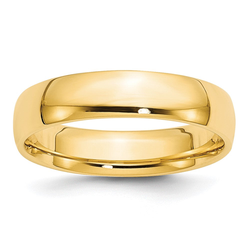 10k Yellow Gold 5mm Lightweight Comfort Fit Wedding Band
