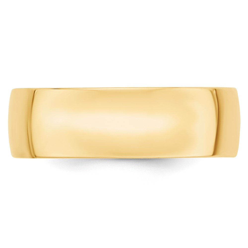 10k Yellow Gold 7mm Lightweight Comfort Fit Wedding Band