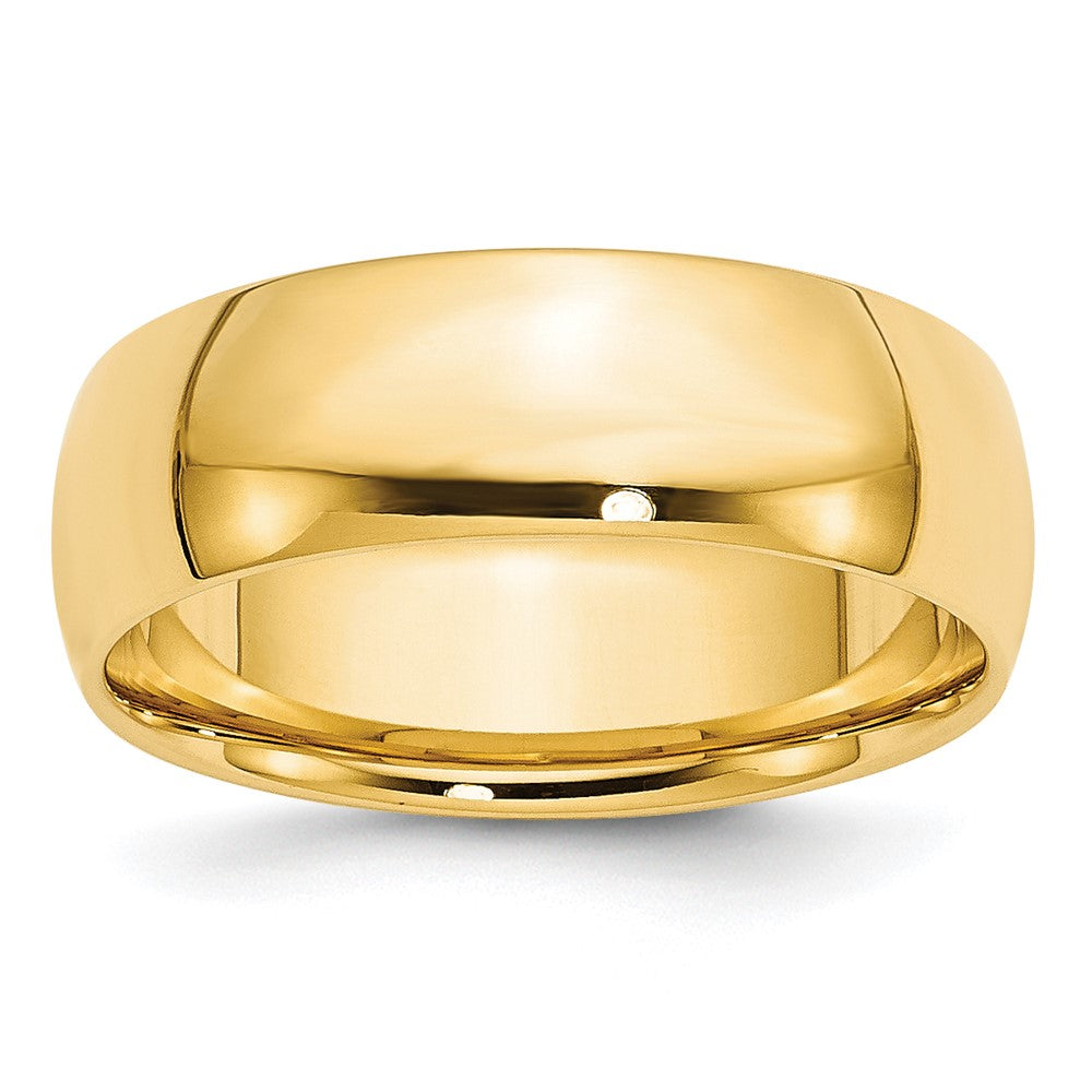 10k Yellow Gold 7mm Lightweight Comfort Fit Wedding Band
