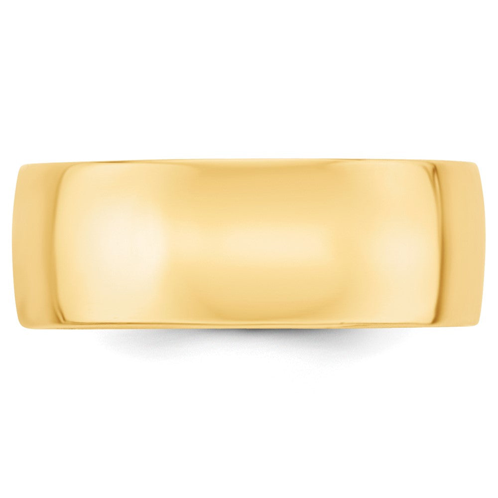 10k Yellow Gold 8mm Lightweight Comfort Fit Wedding Band