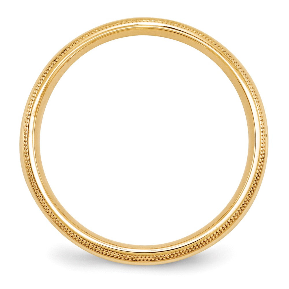 10k Yellow Gold 5mm Double Milgrain Comfort Fit Wedding Band