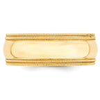 10k Yellow Gold 8mm Double Milgrain Comfort Fit Wedding Band