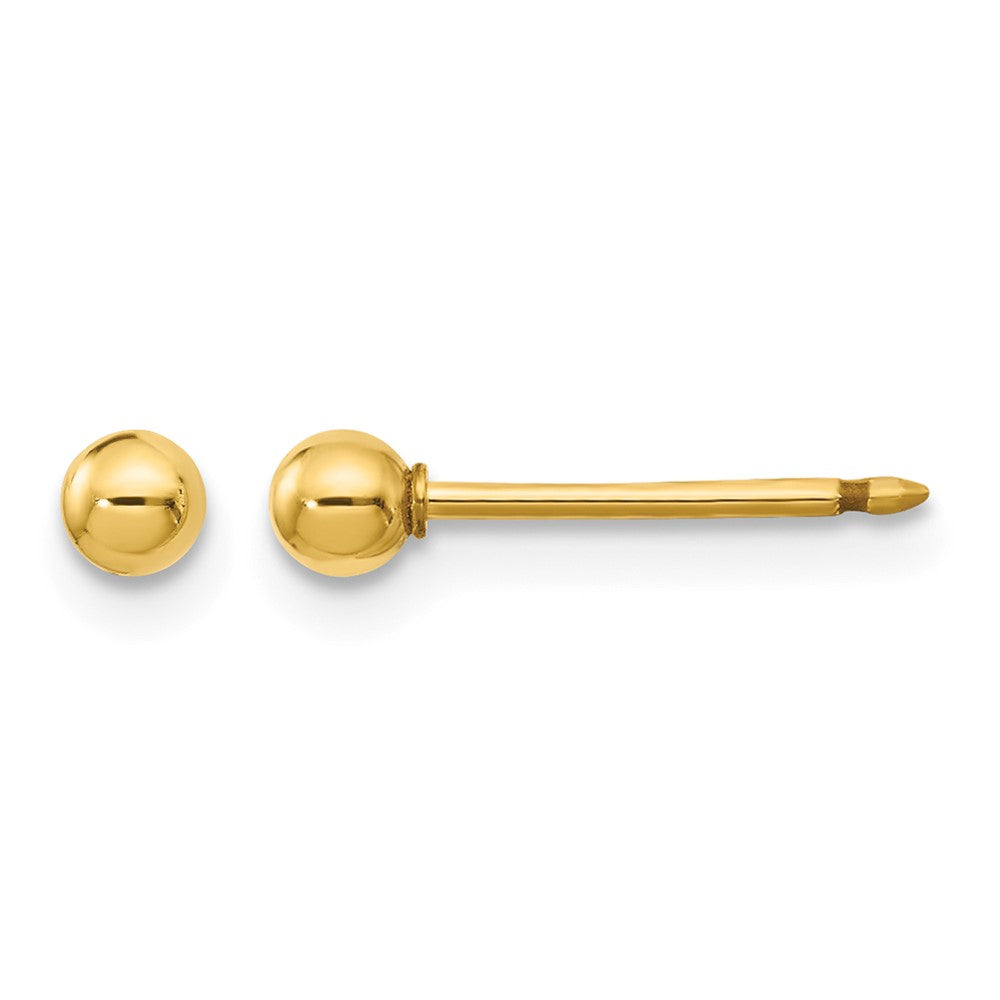 Inverness 14k 3mm Ball Post Piercing Earrings