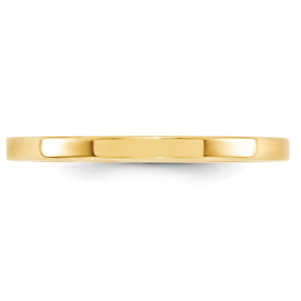 10k Yellow Gold 2mm Standard Weight Flat Comfort Fit Wedding Band