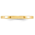 10k Yellow Gold 2mm Standard Weight Flat Comfort Fit Wedding Band