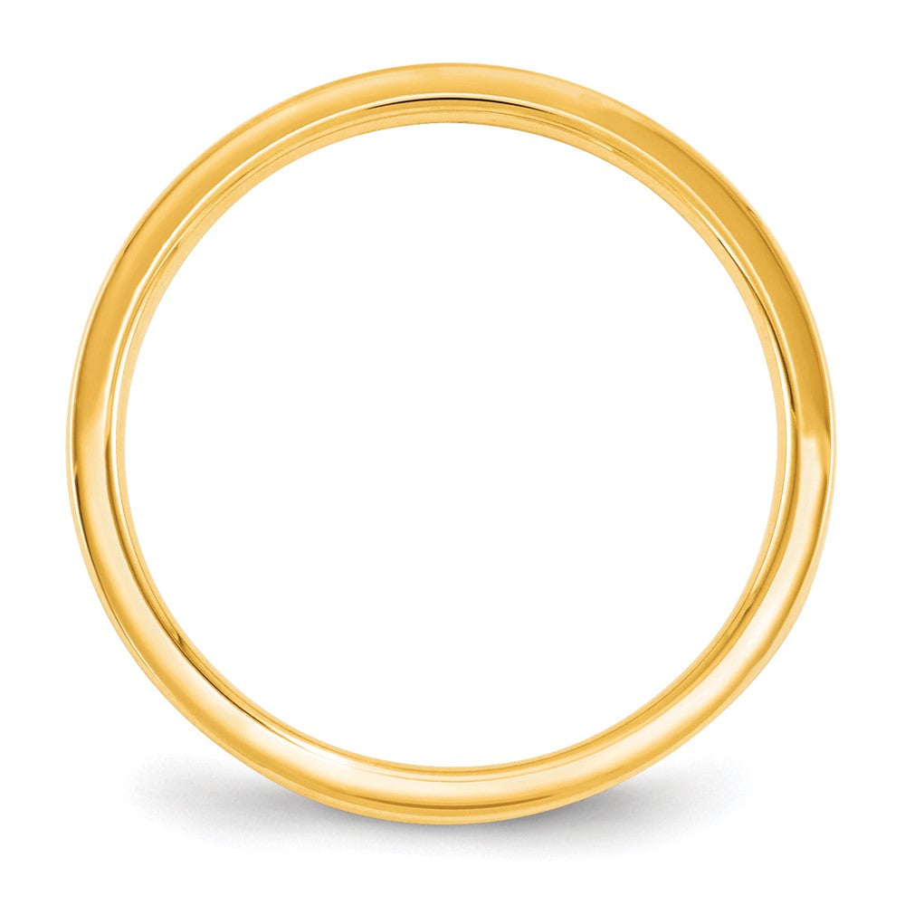10k Yellow Gold 2.5mm Standard Weight Flat Comfort Fit Wedding Band