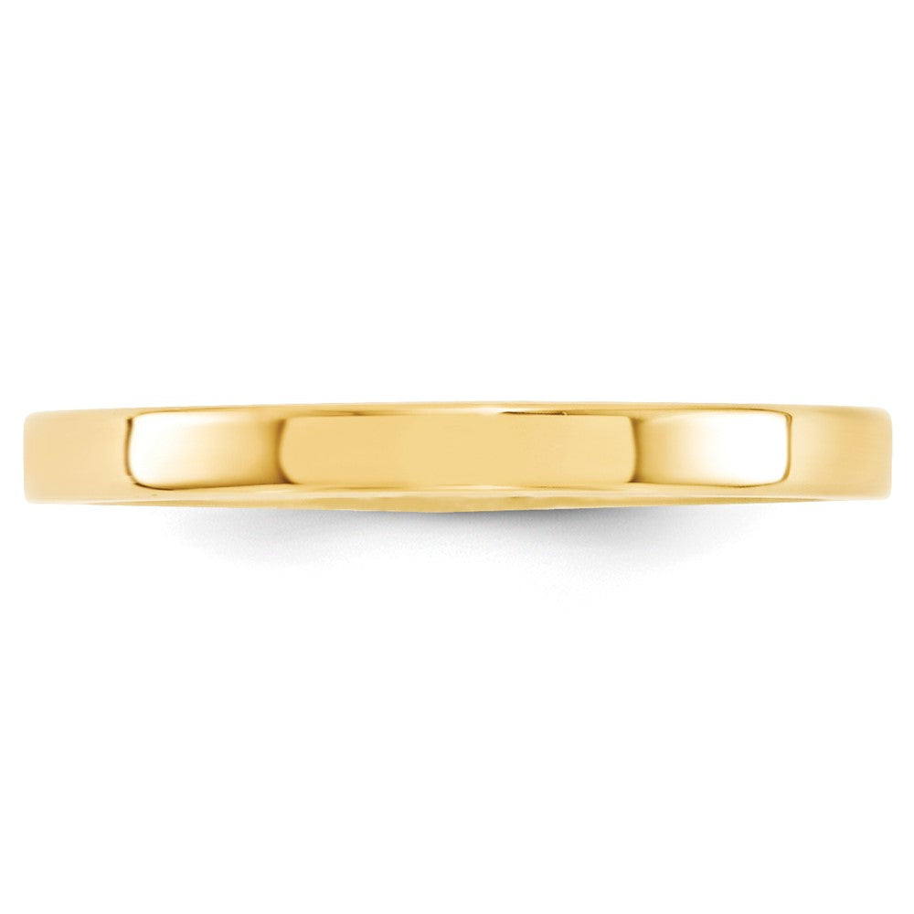 10k Yellow Gold 2.5mm Standard Weight Flat Comfort Fit Wedding Band