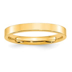 10k Yellow Gold 3mm Standard Weight Flat Comfort Fit Wedding Band