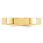 10k Yellow Gold 4mm Standard Weight Flat Comfort Fit Wedding Band