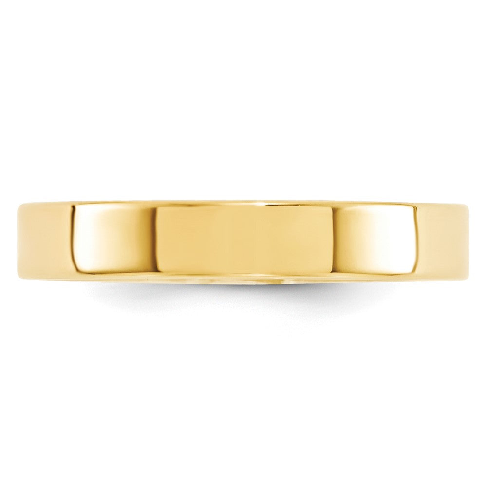 10k Yellow Gold 4mm Standard Weight Flat Comfort Fit Wedding Band
