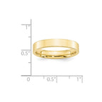 10k Yellow Gold 4mm Standard Weight Flat Comfort Fit Wedding Band