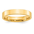 10k Yellow Gold 4mm Standard Weight Flat Comfort Fit Wedding Band