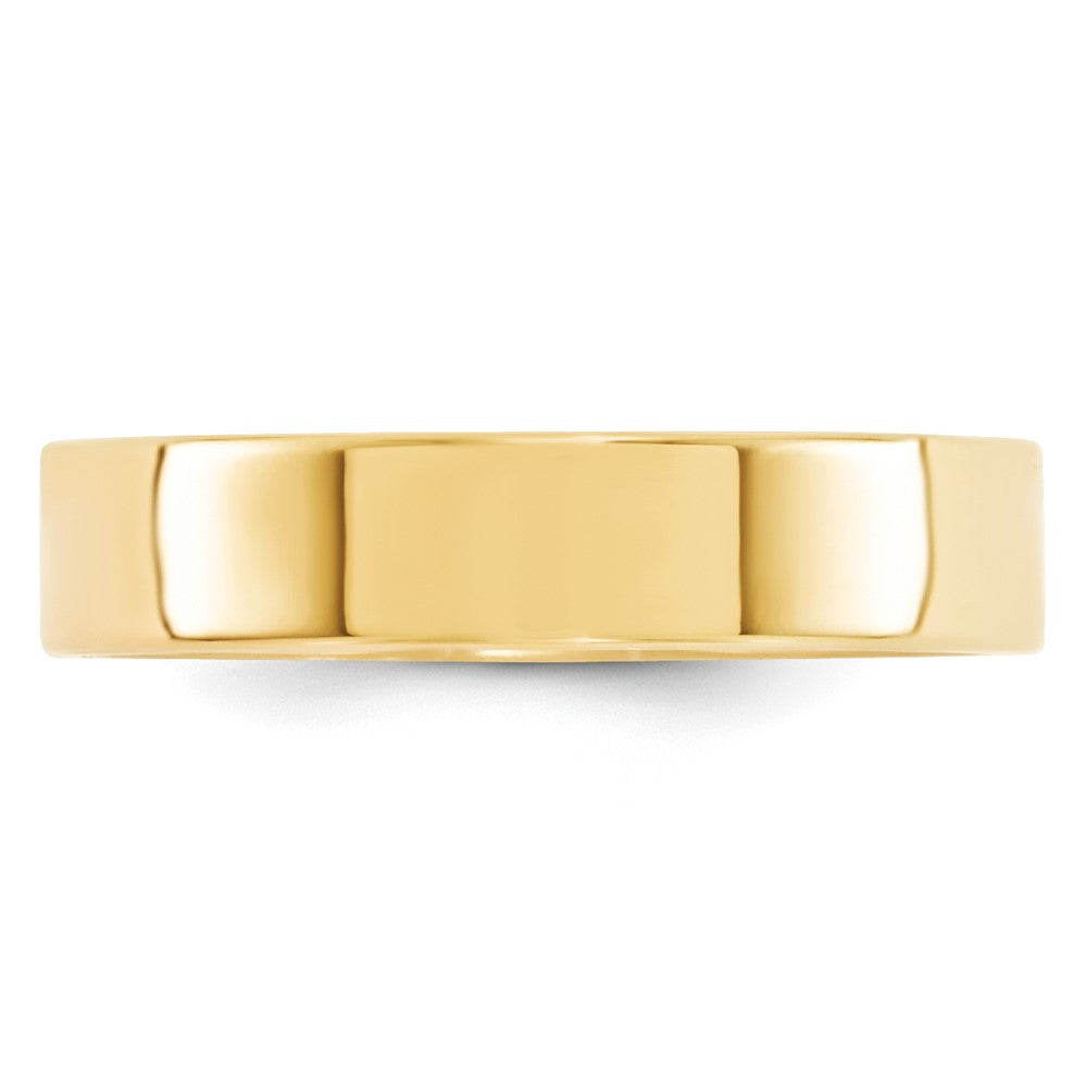 10k Yellow Gold 5mm Standard Weight Flat Comfort Fit Wedding Band