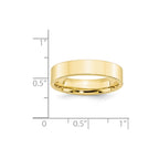 10k Yellow Gold 5mm Standard Weight Flat Comfort Fit Wedding Band