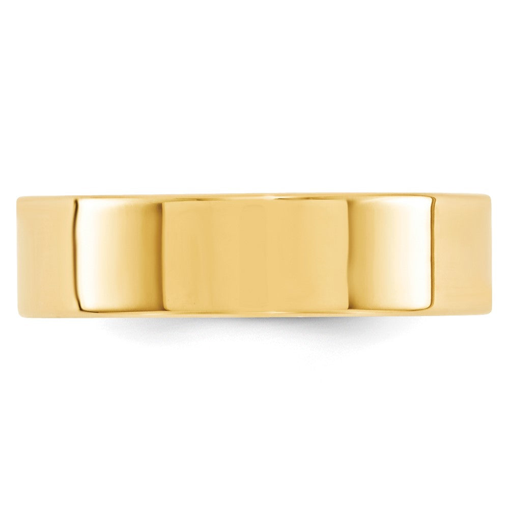 10k Yellow Gold 6mm Standard Weight Flat Comfort Fit Wedding Band