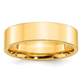 10k Yellow Gold 6mm Standard Weight Flat Comfort Fit Wedding Band