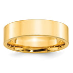 10k Yellow Gold 6mm Standard Weight Flat Comfort Fit Wedding Band
