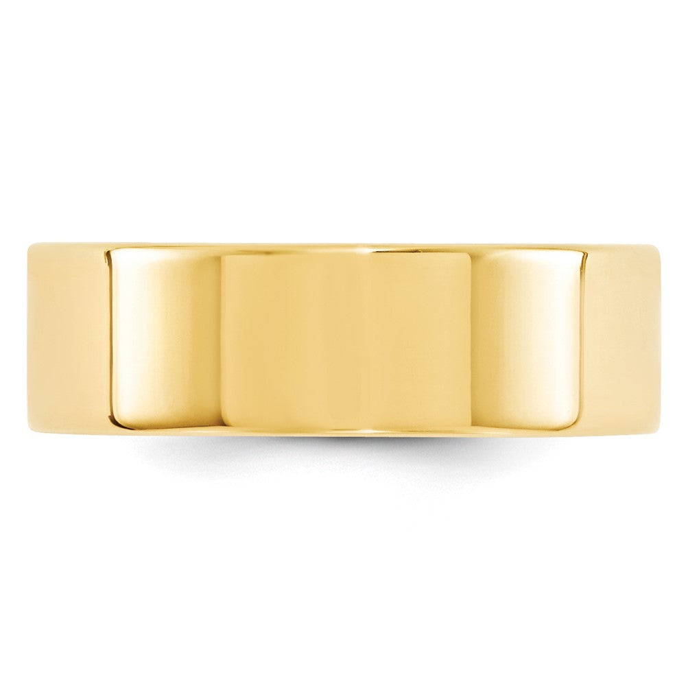 10k Yellow Gold 7mm Standard Weight Flat Comfort Fit Wedding Band