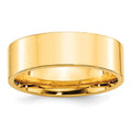 10k Yellow Gold 7mm Standard Weight Flat Comfort Fit Wedding Band