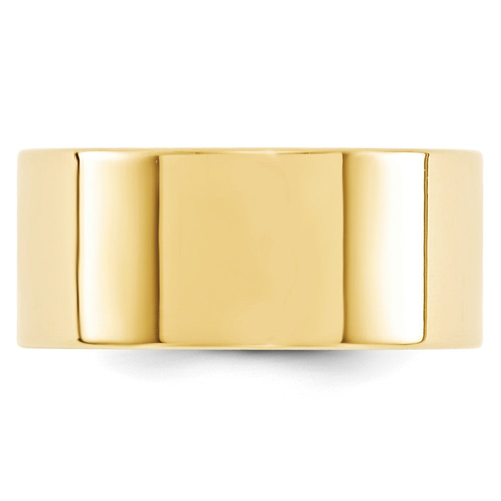 10k Yellow Gold 10mm Standard Weight Flat Comfort Fit Wedding Band
