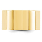 10k Yellow Gold 12mm Standard Weight Flat Comfort Fit Wedding Band