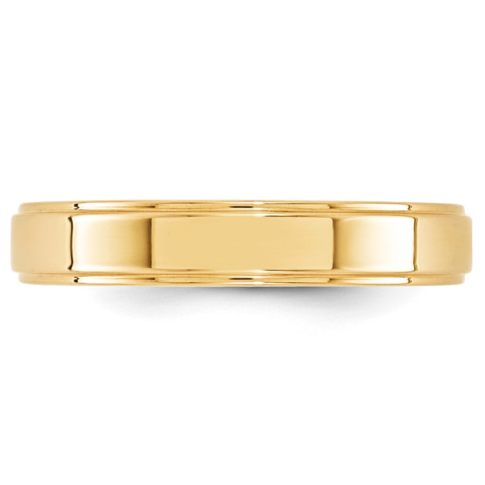 10k Yellow Gold 4mm Flat with Step Edge Wedding Band