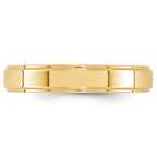 10k Yellow Gold 4mm Flat with Step Edge Wedding Band