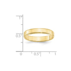 10k Yellow Gold 4mm Flat with Step Edge Wedding Band