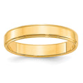 10k Yellow Gold 4mm Flat with Step Edge Wedding Band