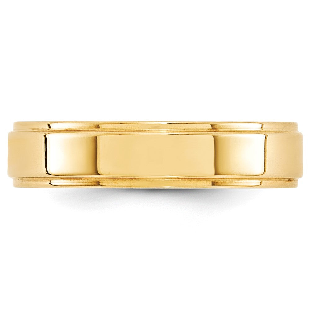 10k Yellow Gold 5mm Flat with Step Edge Wedding Band
