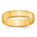 10k Yellow Gold 5mm Flat with Step Edge Wedding Band