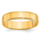10k Yellow Gold 5mm Flat with Step Edge Wedding Band