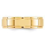 10k Yellow Gold 6mm Flat with Step Edge Wedding Band