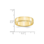 10k Yellow Gold 6mm Flat with Step Edge Wedding Band
