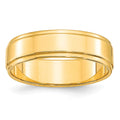 10k Yellow Gold 6mm Flat with Step Edge Wedding Band